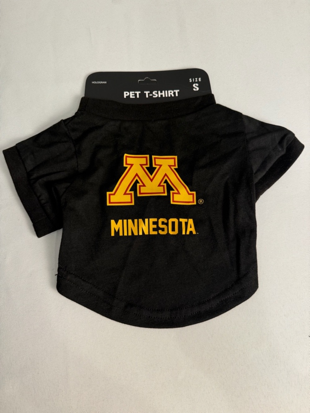 Minnesota Small Pet T-Shirt for Dogs - Black with Gold Logo A4